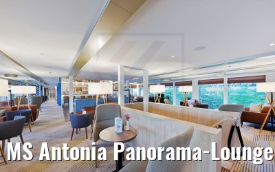 MS Antonia Panorama-Lounge und Bar
