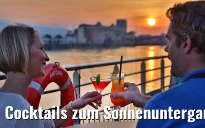 Cocktails zum Sonnenuntergang MS Antonia 17.06.2021