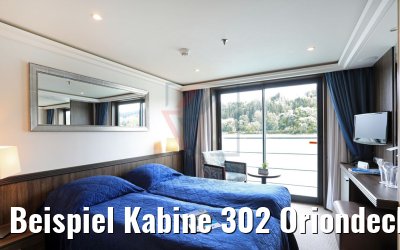 Beispiel Kabine 302 Oriondeck mit franz. Balkon MS Ariana