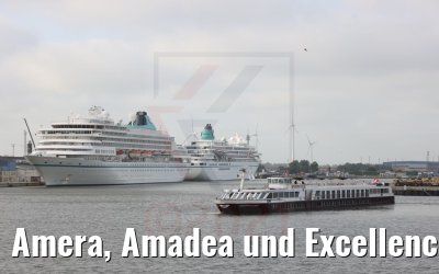Amera, Amadea und Excellence Pearl Bremerhaven 16.07.2021