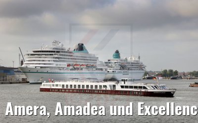 Amera, Amadea und Excellence Pearl Bremerhaven 16.07.2021