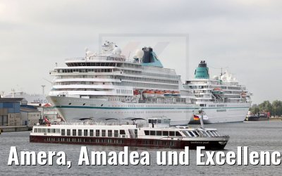 Amera, Amadea und Excellence Pearl Bremerhaven 16.07.2021