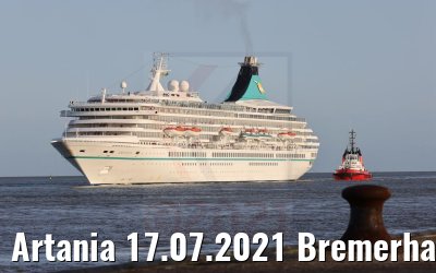 Artania 17.07.2021 Bremerhaven Ankunft