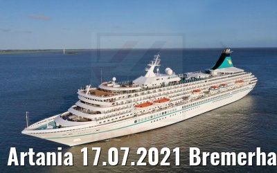 Artania 17.07.2021 Bremerhaven Ankunft