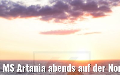 MS Artania abends auf der Nordsee 18.07.2021