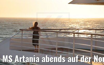 MS Artania abends auf der Nordsee 18.07.2021