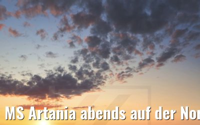 MS Artania abends auf der Nordsee 18.07.2021