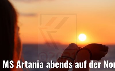 MS Artania abends auf der Nordsee 18.07.2021