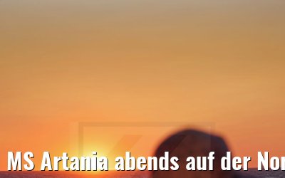 MS Artania abends auf der Nordsee 18.07.2021
