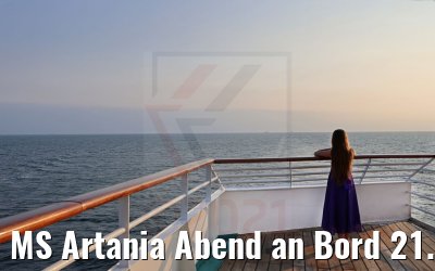 MS Artania Abend an Bord 21.07.2021