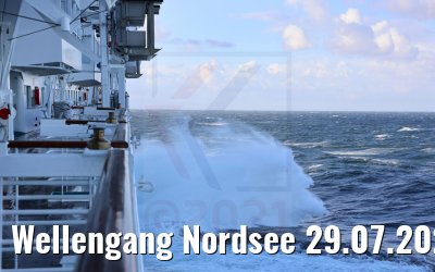 Wellengang Nordsee 29.07.2021 MS Artania