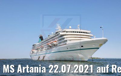 MS Artania 22.07.2021 auf Reede Karlskrona