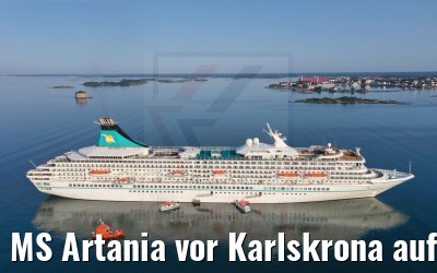 MS Artania vor Karlskrona auf Reede 22.07.2021