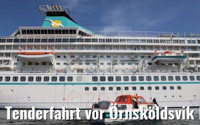 Tenderfahrt vor Örnsköldsvik MS Artania 25.07.2021