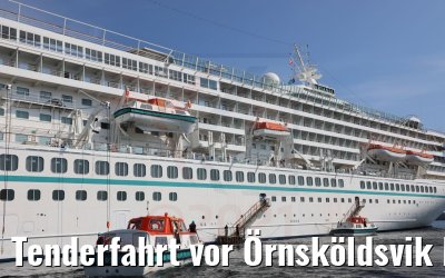 Tenderfahrt vor Örnsköldsvik MS Artania 25.07.2021