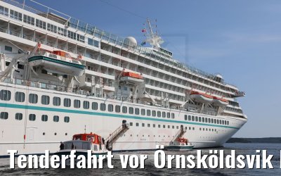 Tenderfahrt vor Örnsköldsvik MS Artania 25.07.2021