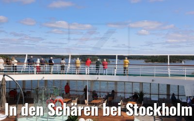 In den Schären bei Stockholm MS Artania 23.07.2021