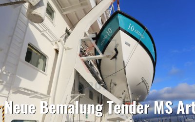 Neue Bemalung Tender MS Artania 28.11.2017