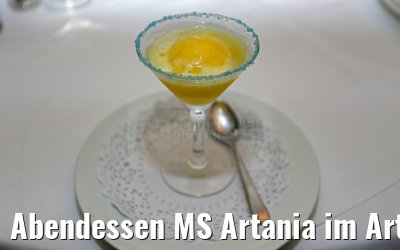 Abendessen MS Artania im Artania Restaurant