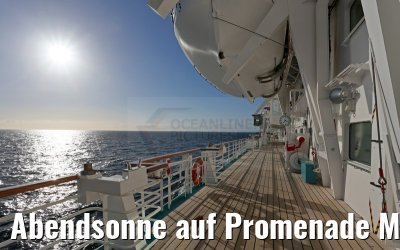 Abendsonne auf Promenade MS Artania