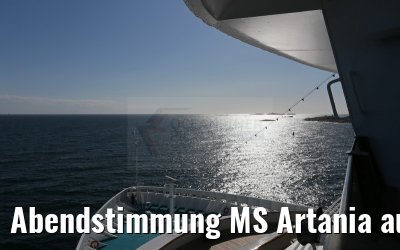 Abendstimmung MS Artania auf Bruecke