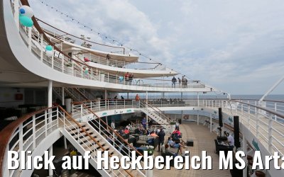Blick auf Heckbereich MS Artania