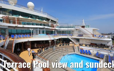Terrace Pool view and sundecks MS Azura