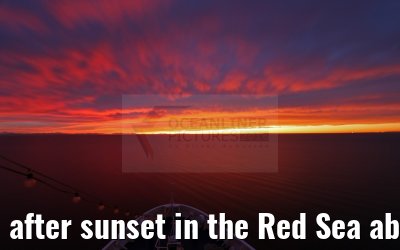 after sunset in the Red Sea aboard MS Berlin