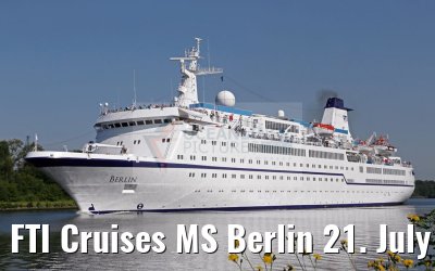 FTI Cruises MS Berlin 21. July 2016 Kiel Canal transit