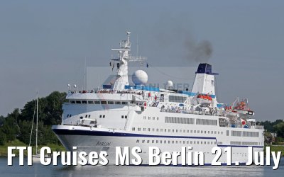 FTI Cruises MS Berlin 21. July 2016 Kiel Canal transit