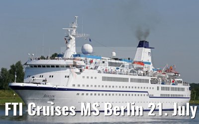 FTI Cruises MS Berlin 21. July 2016 Kiel Canal transit