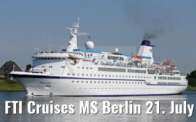 FTI Cruises MS Berlin 21. July 2016 Kiel Canal transit