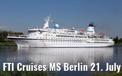 FTI Cruises MS Berlin 21. July 2016 Kiel Canal transit