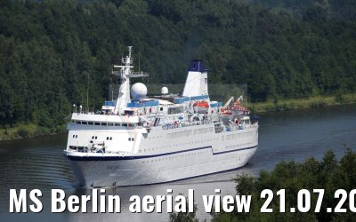 MS Berlin aerial view 21.07.2016 Kiel Canal