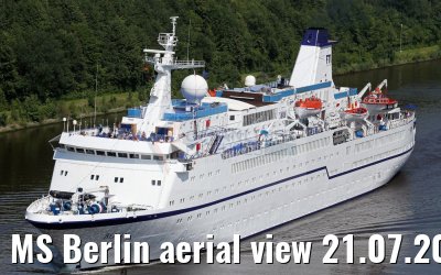 MS Berlin aerial view 21.07.2016 Kiel Canal