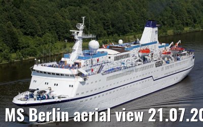 MS Berlin aerial view 21.07.2016 Kiel Canal
