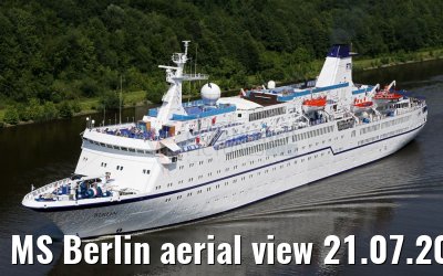 MS Berlin aerial view 21.07.2016 Kiel Canal