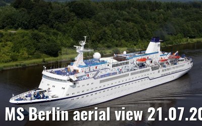 MS Berlin aerial view 21.07.2016 Kiel Canal