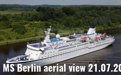 MS Berlin aerial view 21.07.2016 Kiel Canal