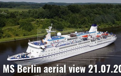 MS Berlin aerial view 21.07.2016 Kiel Canal