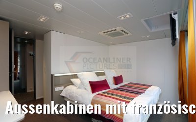 Aussenkabinen mit französischem Balkon Oberdeck MS Camargue