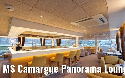 MS Camargue Panorama Lounge Bar morgens