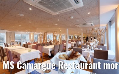 MS Camargue Restaurant morgens
