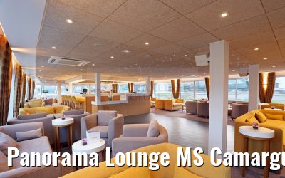 Panorama Lounge MS Camargue mit Tanzfläche und Bar