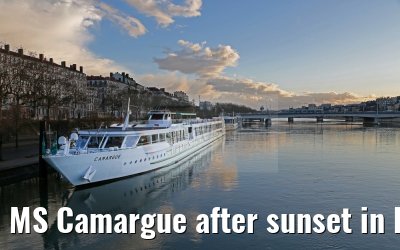 MS Camargue after sunset in Lyon 02.03.2016