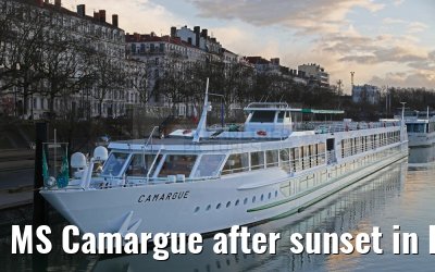 MS Camargue after sunset in Lyon 02.03.2016