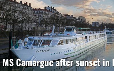 MS Camargue after sunset in Lyon 02.03.2016