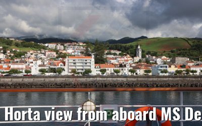 Horta view from aboard MS Deutschland