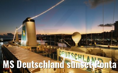 MS Deutschland sunset Ponta Delgada
