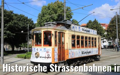 Historische Strassenbahnen in Porto 25.09.2020